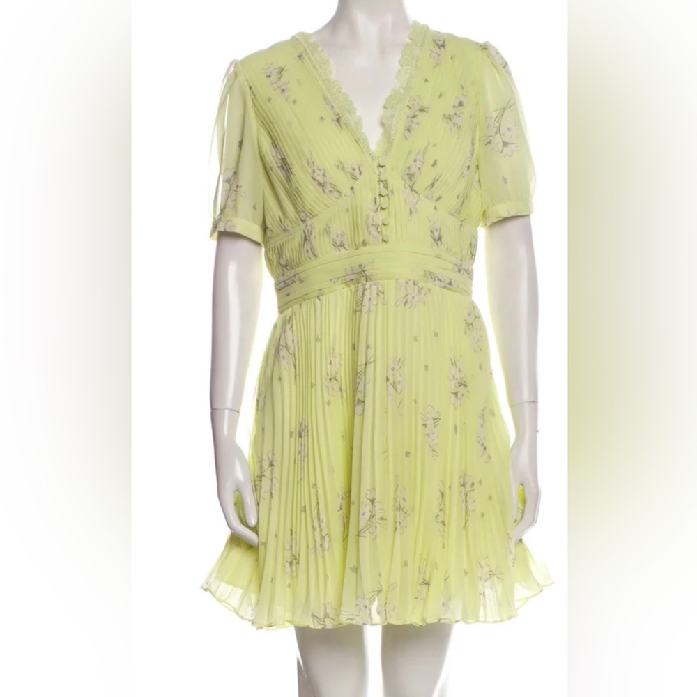 Self Portrait Floral Pleated Dress